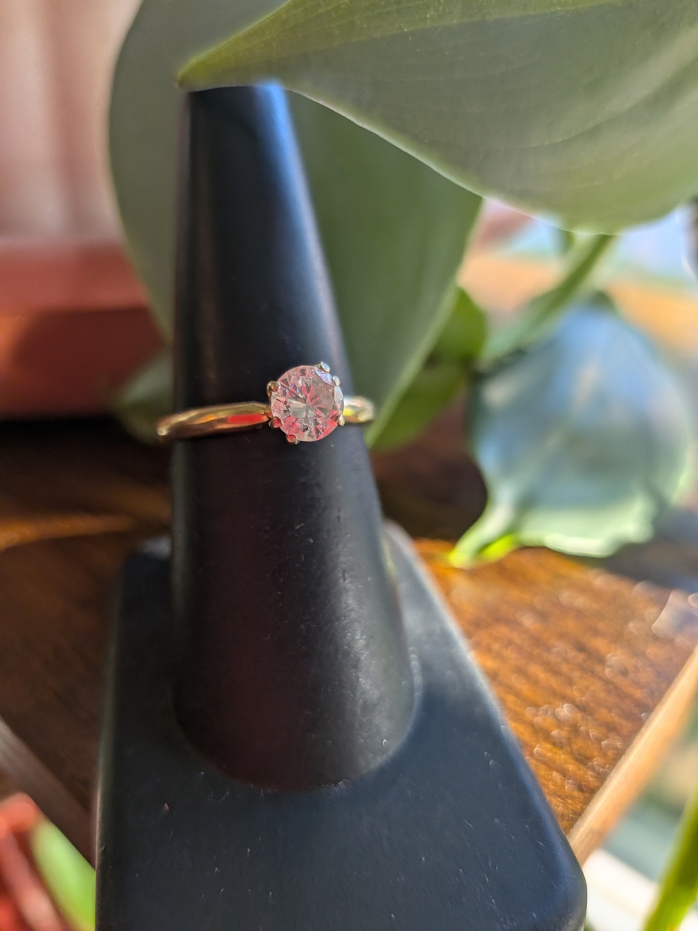 14 Karat Gold Diamond Solitaire Vintage Ring